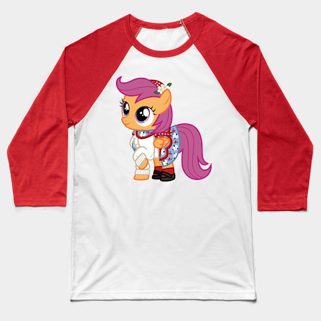 Scootaloo as Emily Bennett Baseball T-Shirt by CloudyGlow